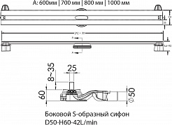 BERGES Wasserhaus Душевой лоток Super Slim 500 090178 хром матовый – фотография-11